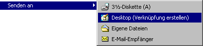 Senden an > Desktop