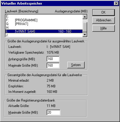 Virtueller Arbeitsspeicher